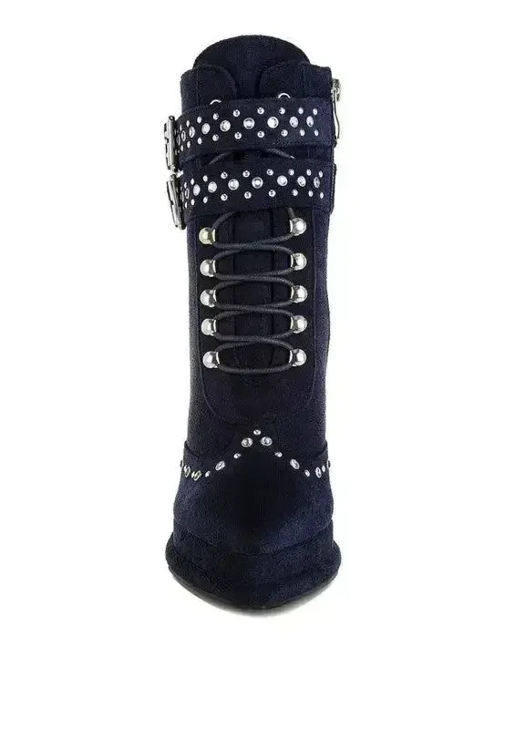 Punk Harness Boots - Studded High Heel Boots | Femstylo