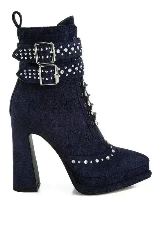 Punk Harness Boots - Studded High Heel Boots | Femstylo