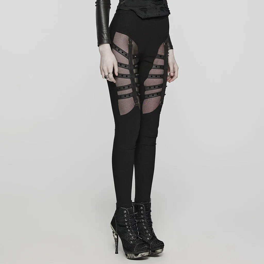 Punk Sexy split hollow leggings