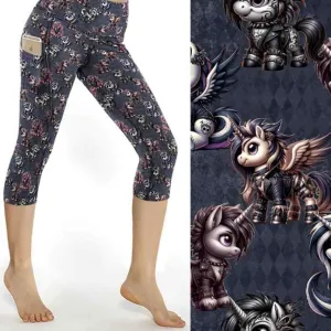 Punked Up Ponies Unicorn Capri Leggings