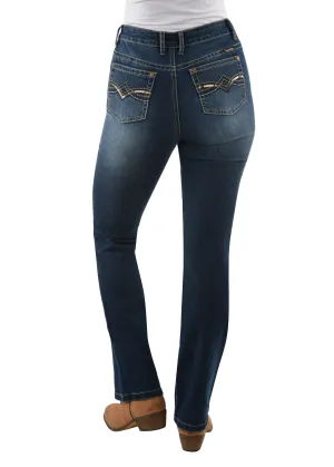Pure Western Brady High Waist Boot Cut Ladies Jeans Midnight