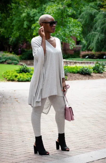 Queeny Legging Set-Heather Grey