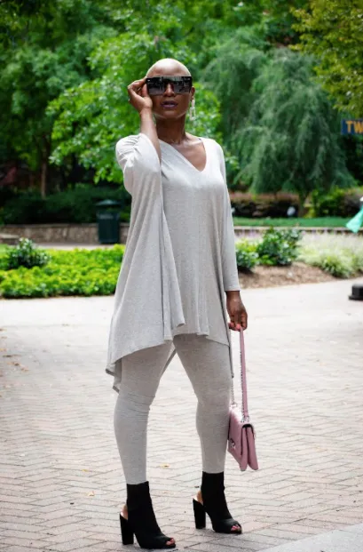Queeny Legging Set-Heather Grey