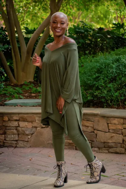 Queeny Legging Set -Olive