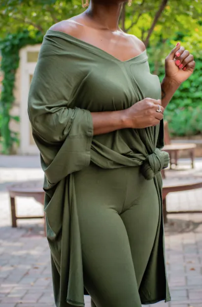 Queeny Legging Set -Olive