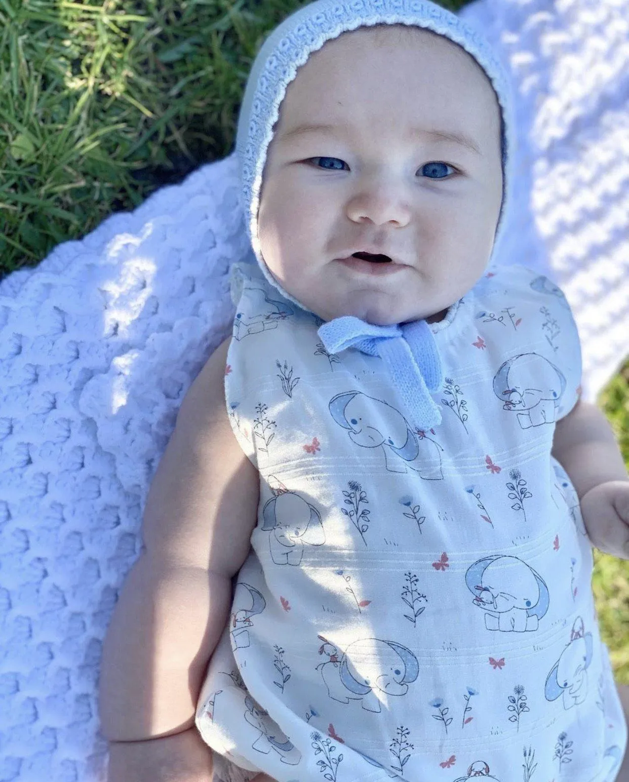 "Eli" Elephant Print Romper