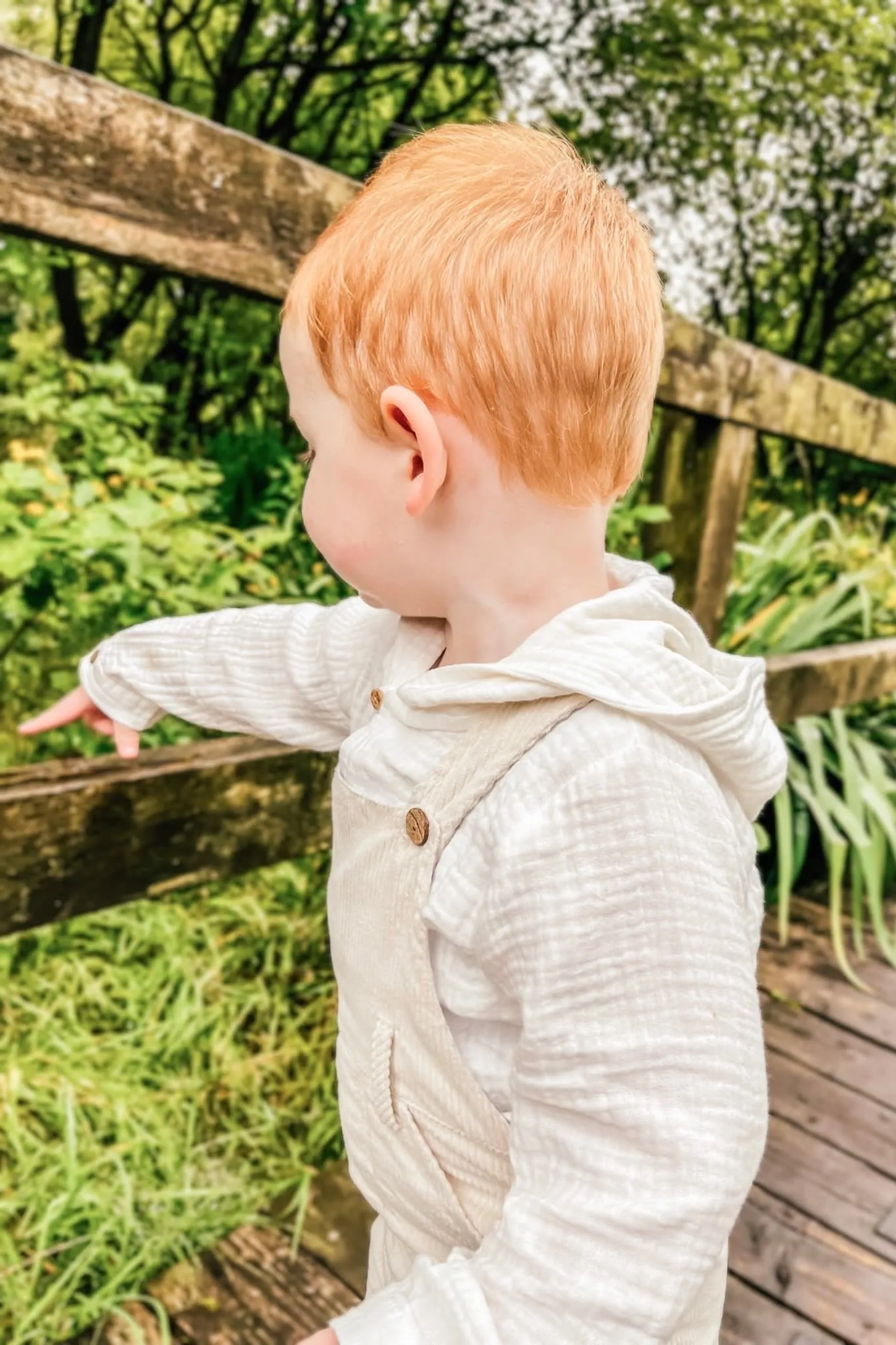 "Henry" Sand Needlecord Dungaree Set