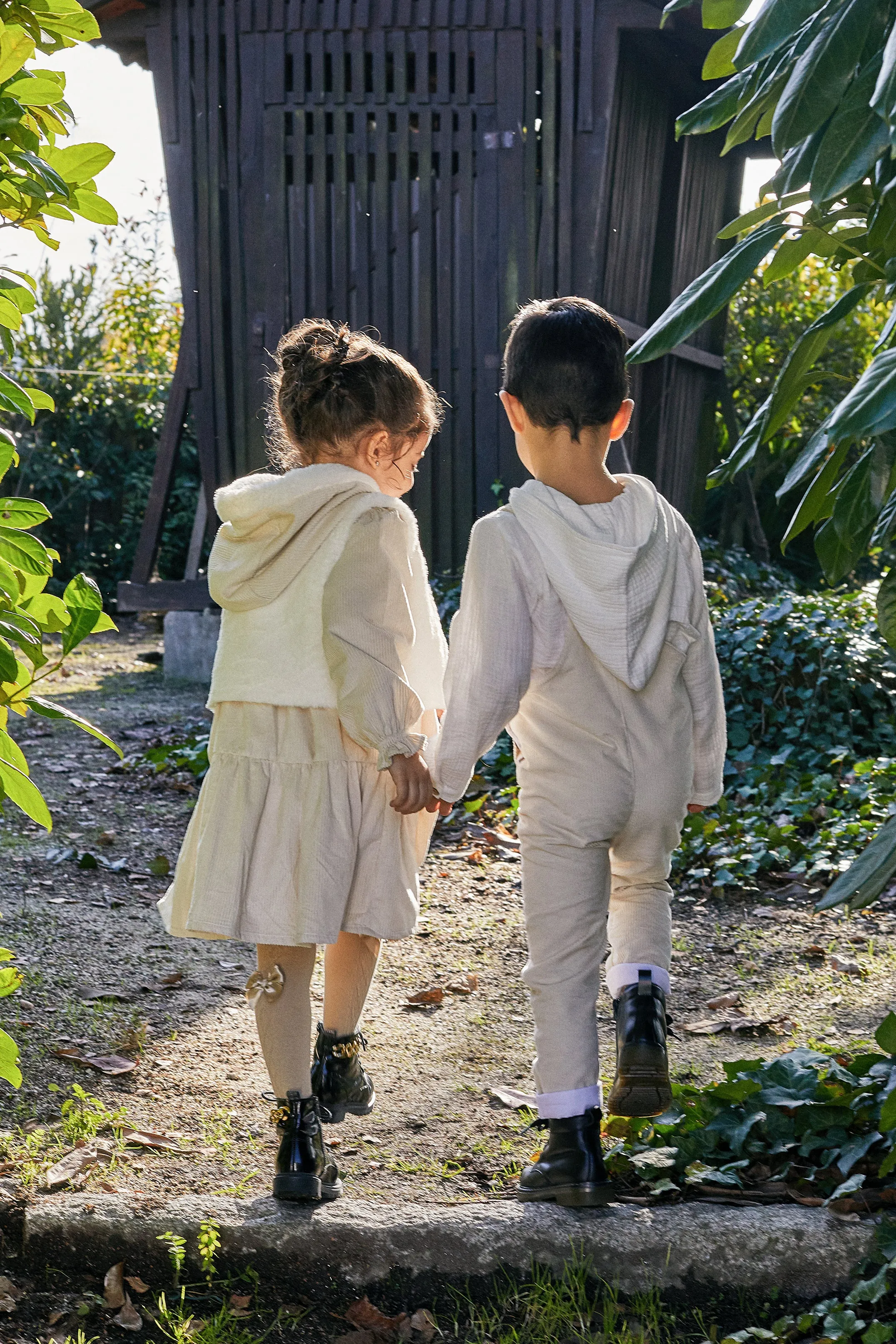 "Henry" Sand Needlecord Dungaree Set