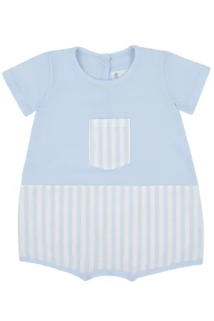 "Milo" Blue Stripe Romper
