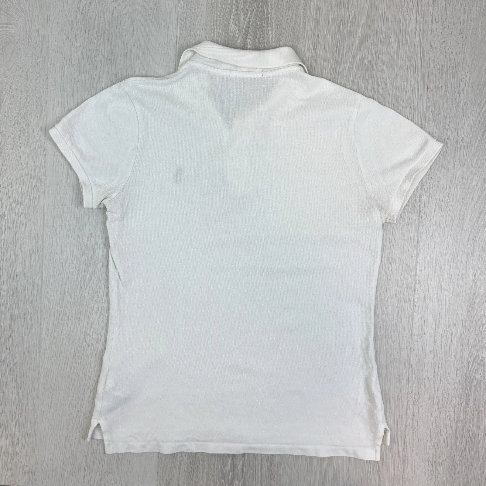 Ralph Lauren Womens The Skinny Polo Short Sleeve White Polo Shirt Size M