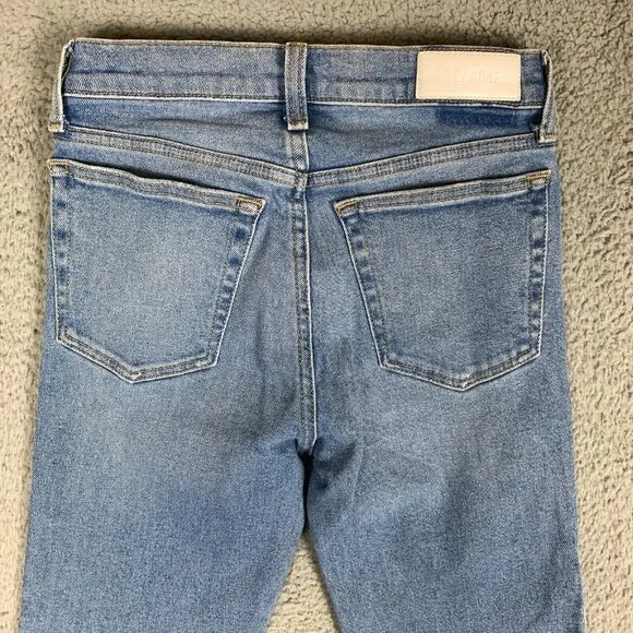 RE/DONE 90s Mid-Rise Ankle Crop Jeans Womens Size 26 Soft Indigo Comfort Stretch