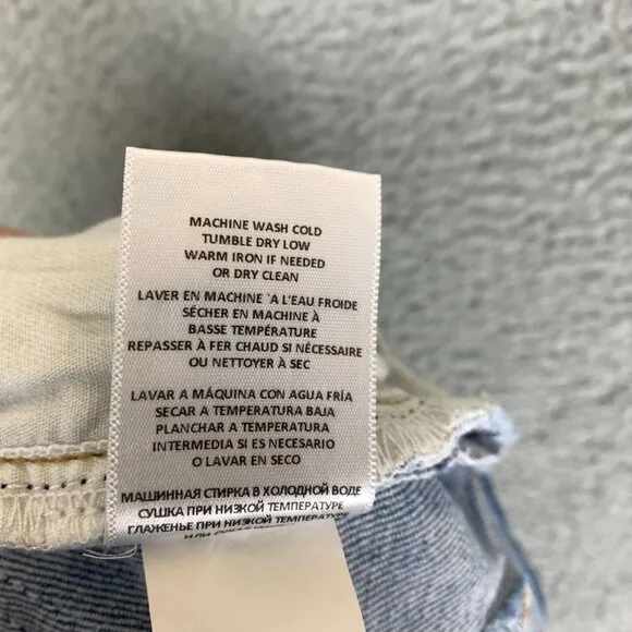 RE/DONE 90s Mid-Rise Ankle Crop Jeans Womens Size 26 Soft Indigo Comfort Stretch