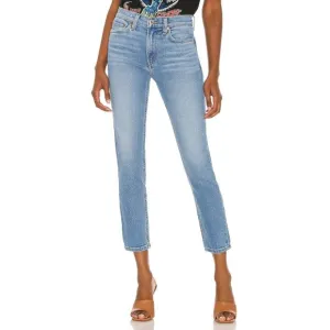 RE/DONE 90s Mid-Rise Ankle Crop Jeans Womens Size 26 Soft Indigo Comfort Stretch