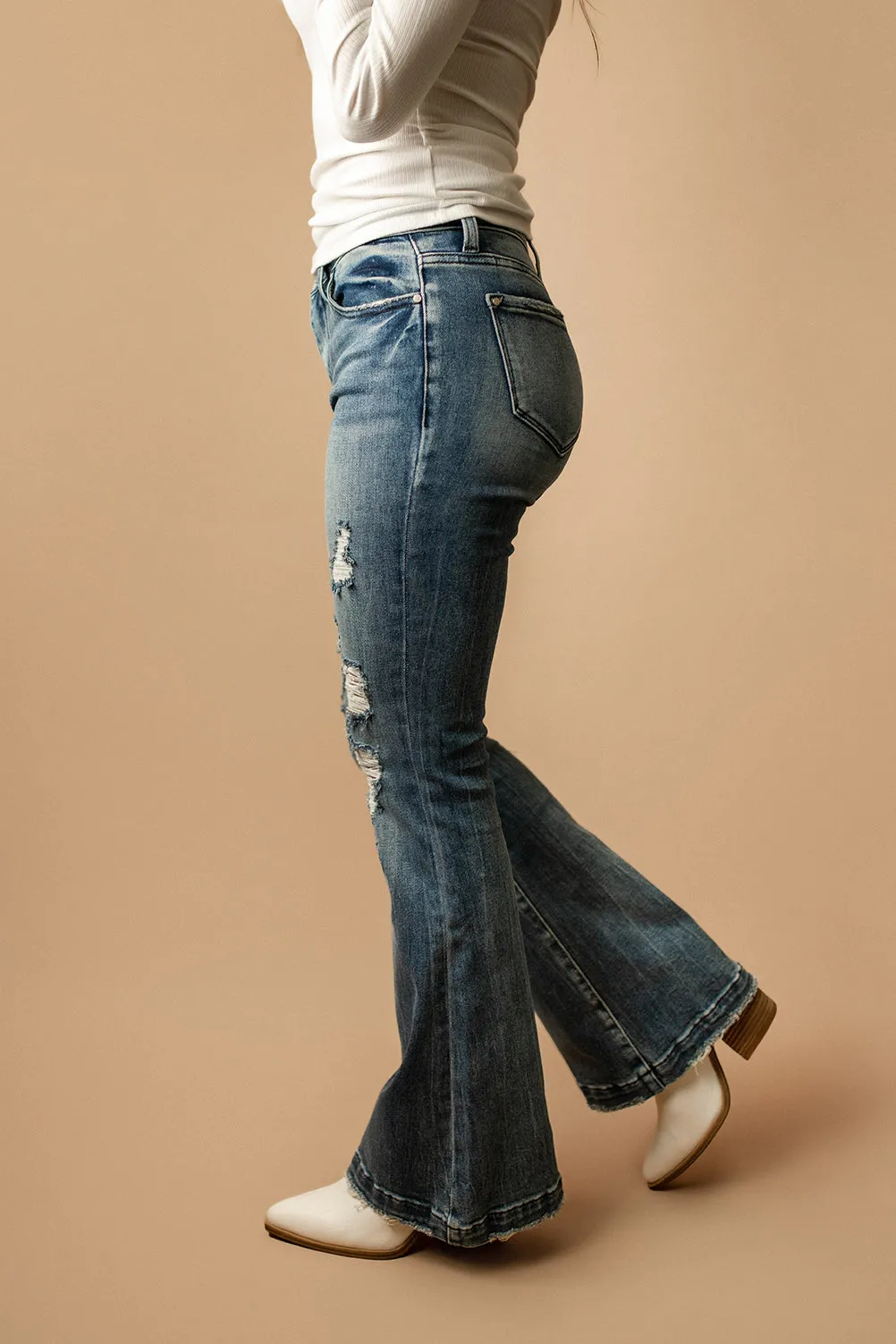 Reese Flare Jeans (Dark Wash - TALL) | FINAL SALE