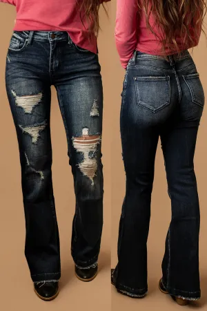 Reese Flare Jeans (Dark Wash - TALL) | FINAL SALE
