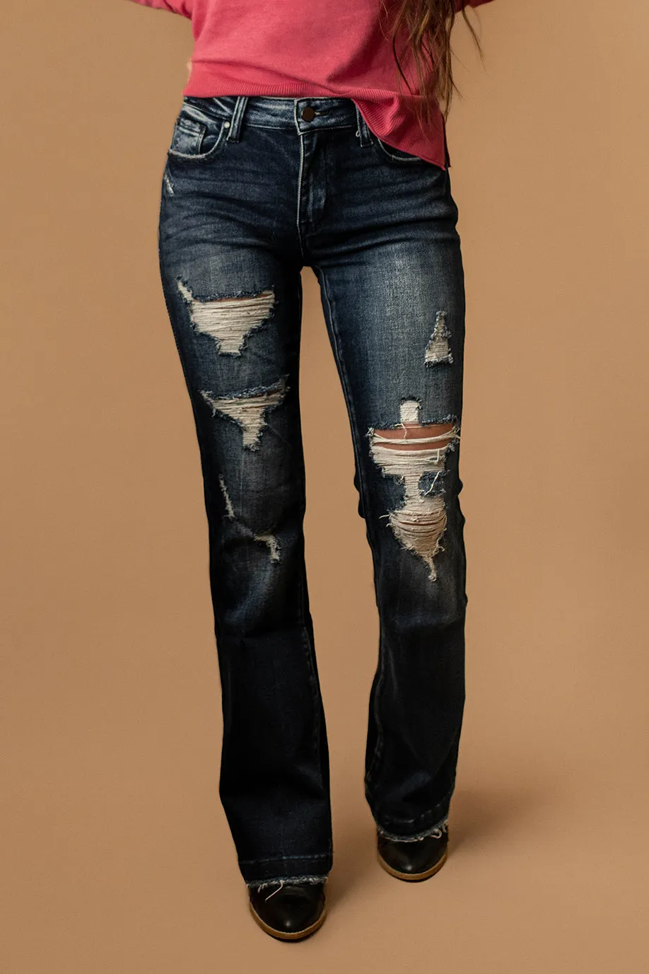 Reese Flare Jeans (Dark Wash - TALL) | FINAL SALE