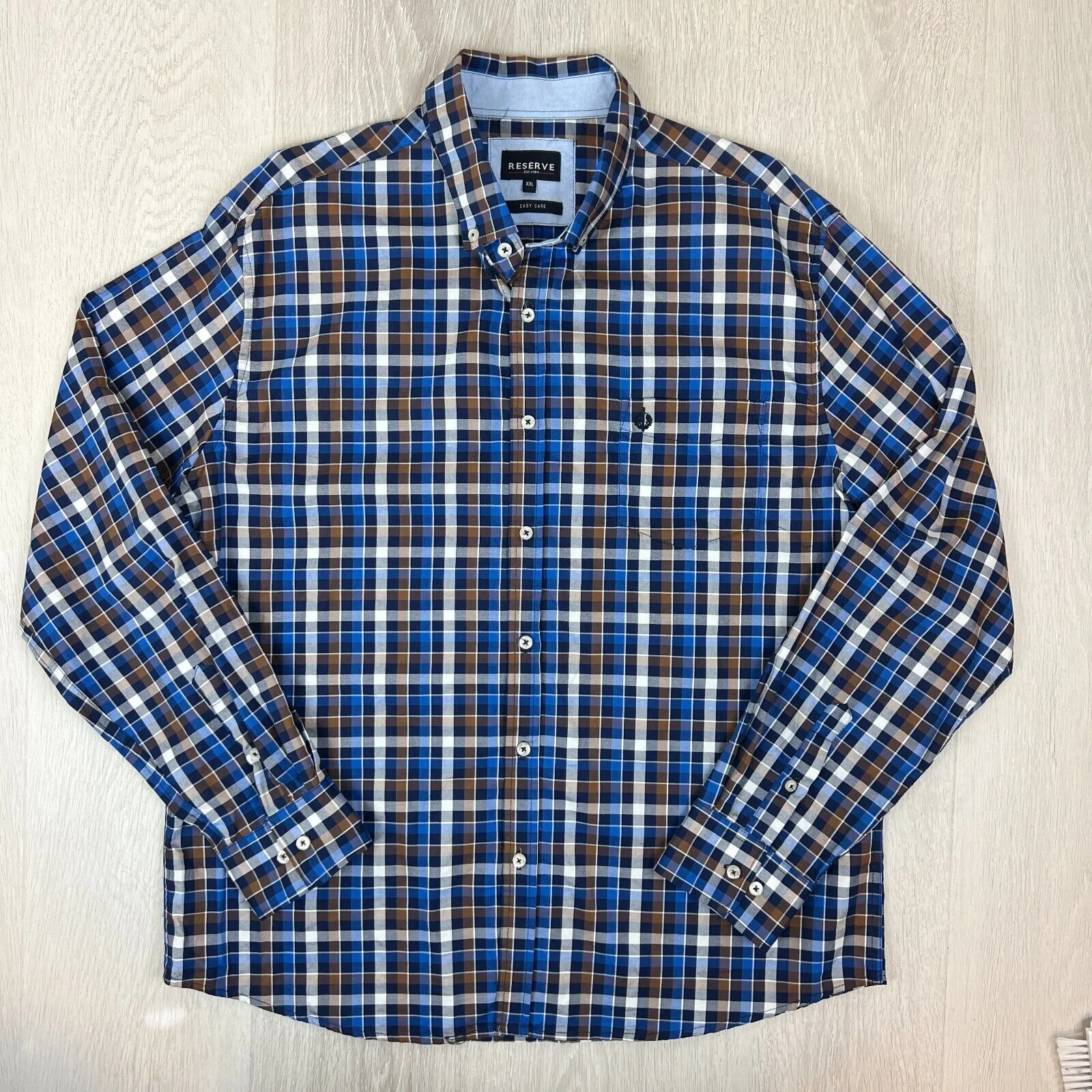 Reserve Mens Button Up Shirts Size 2XL (1 x Short Sleeve, 1 x Long Sleeve)