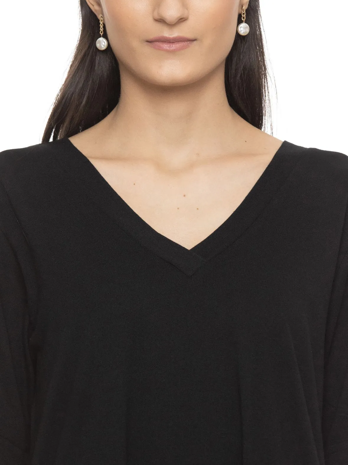 RESTORE LONG ROMPER WITH SHORT SLEEVE (BLACK)