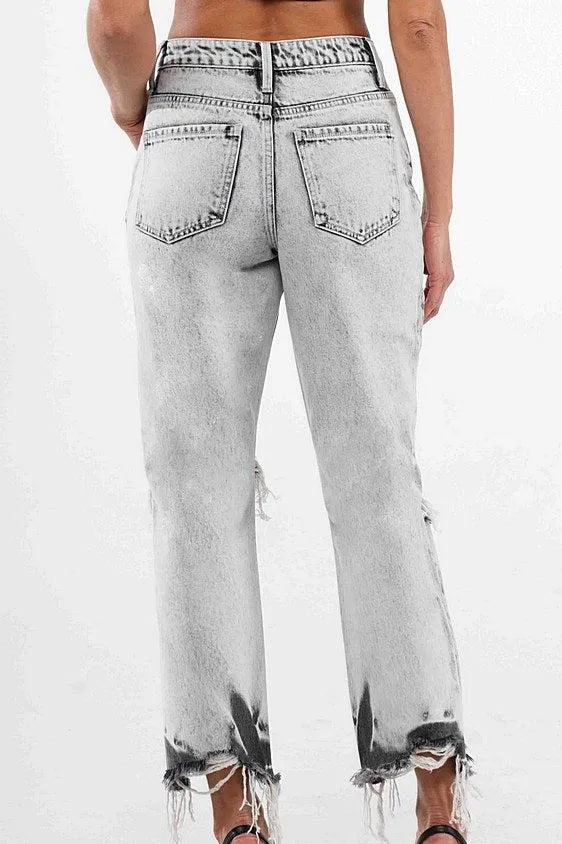 Retro Girl High Rise Straight Jeans