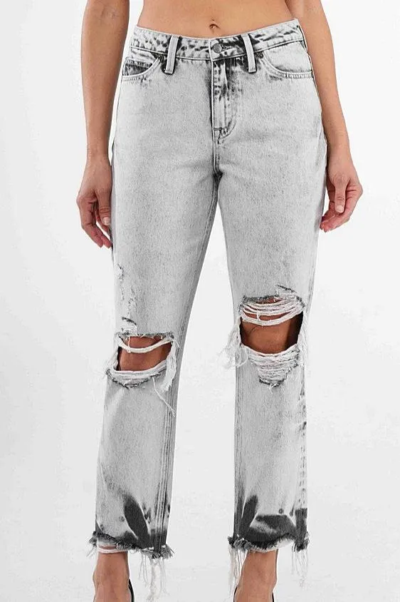 Retro Girl High Rise Straight Jeans