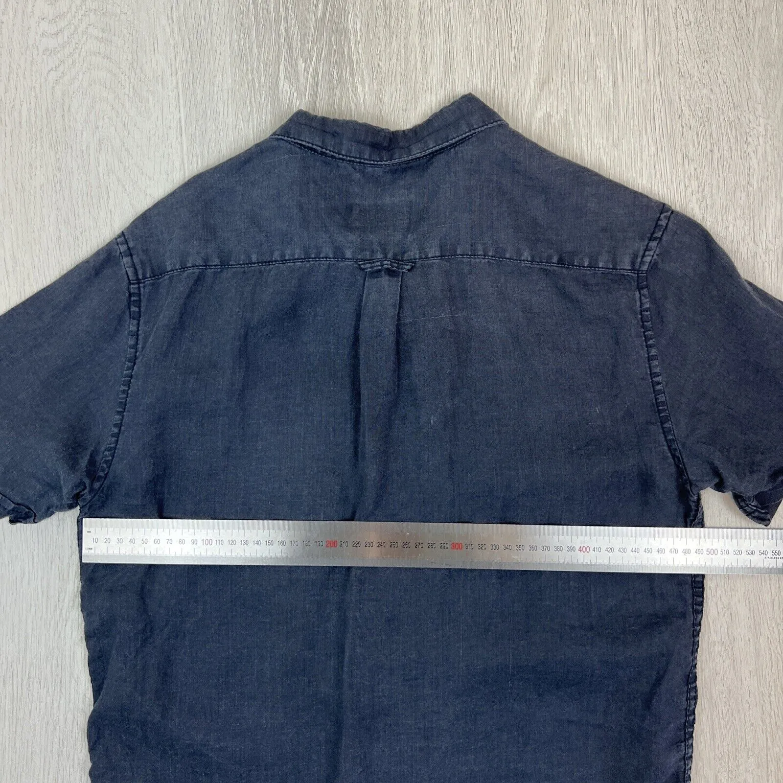 Rhythm Mens Ramie Short Sleeve Fit Button Up Shirt Size Small