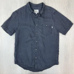 Rhythm Mens Ramie Short Sleeve Fit Button Up Shirt Size Small