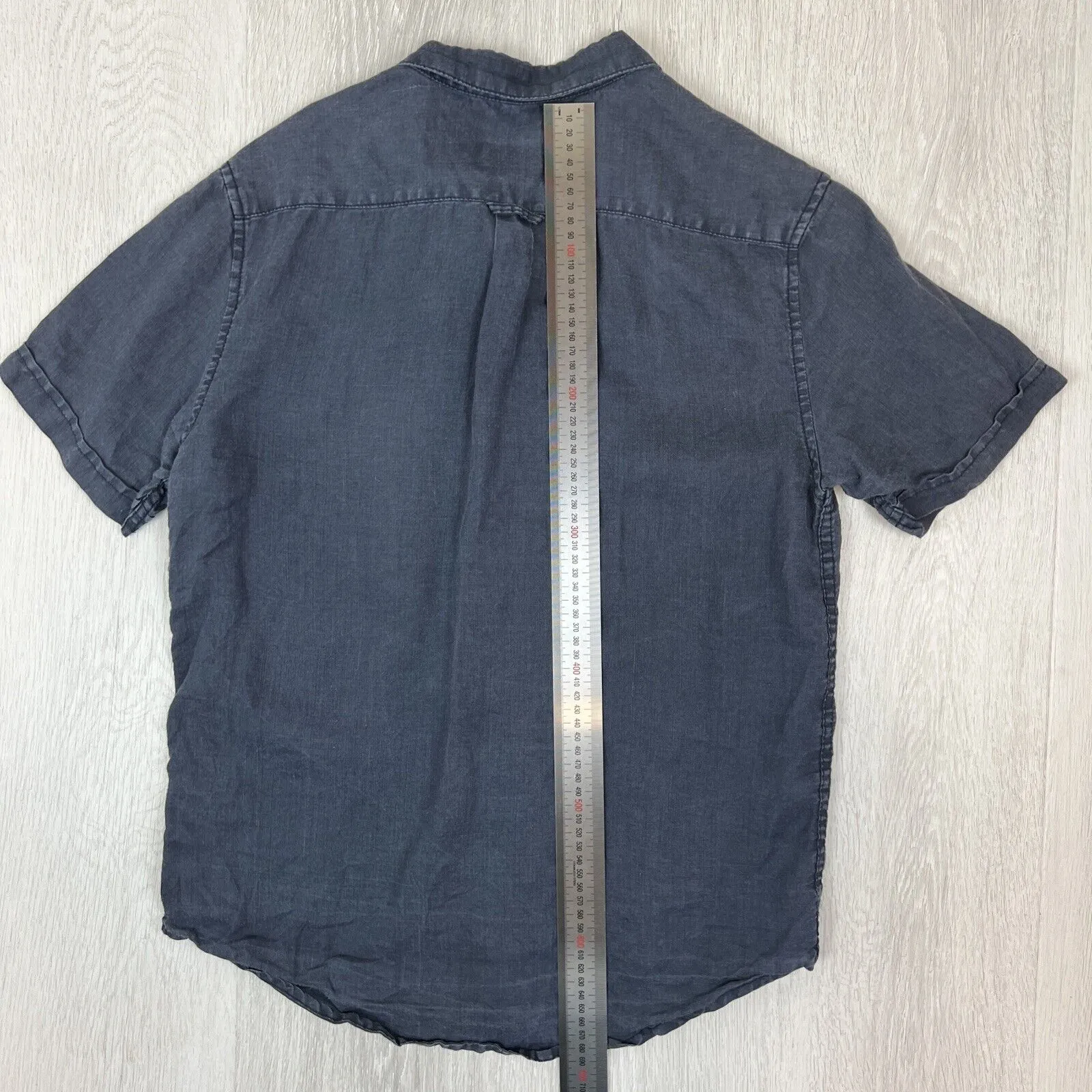 Rhythm Mens Ramie Short Sleeve Fit Button Up Shirt Size Small