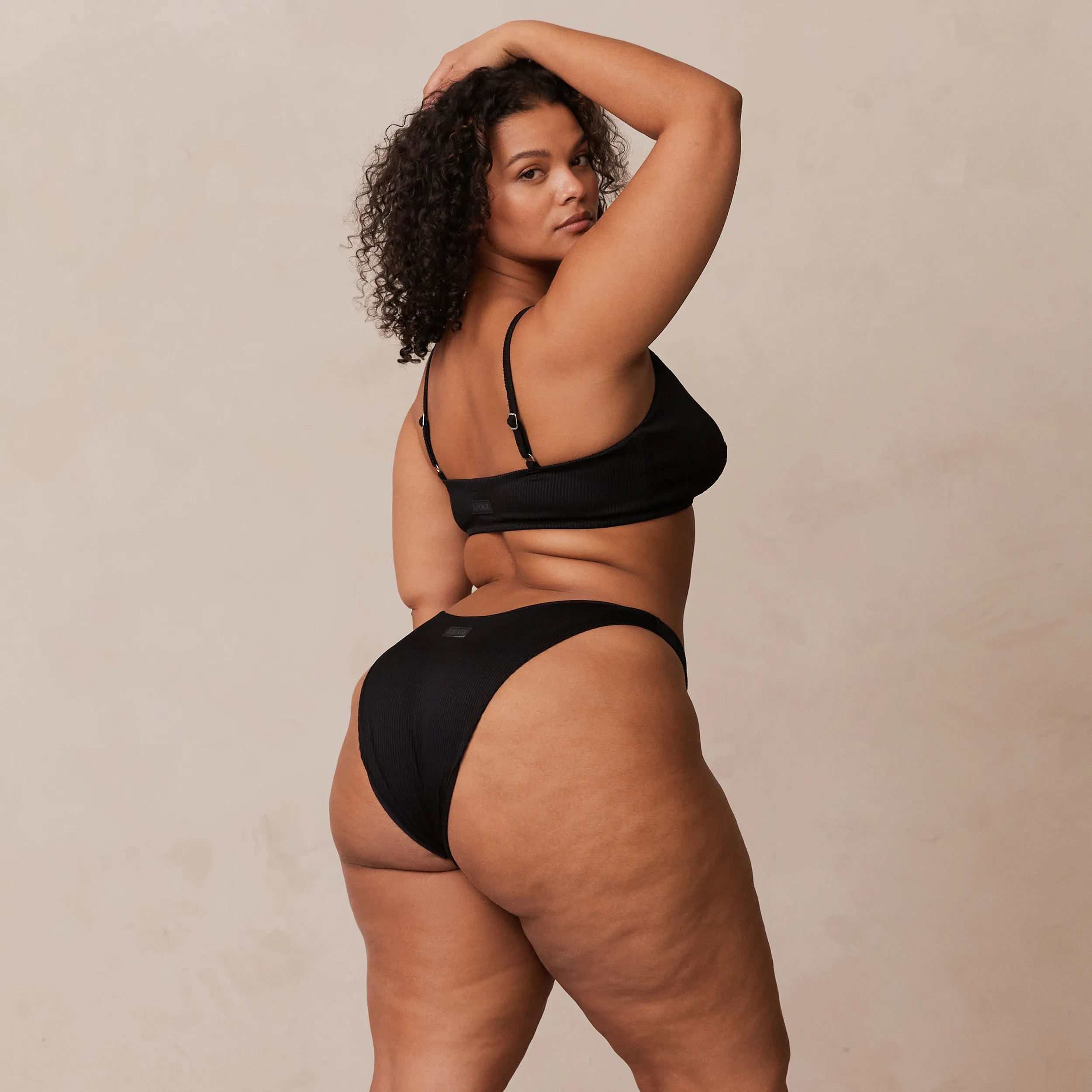 Ribbed Triangle Soutien-Gorge - Noir