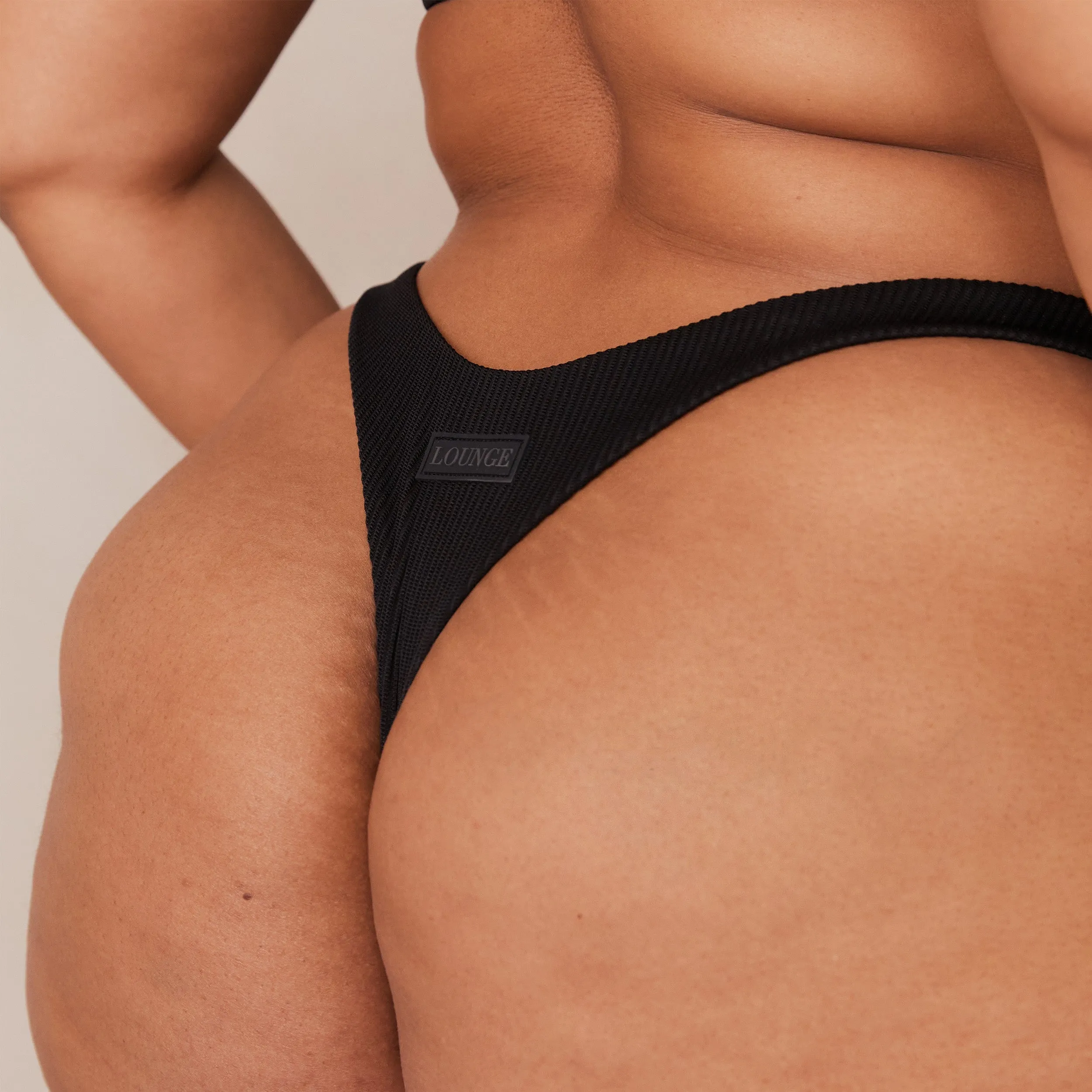 Ribbed Triangle Soutien-Gorge - Noir