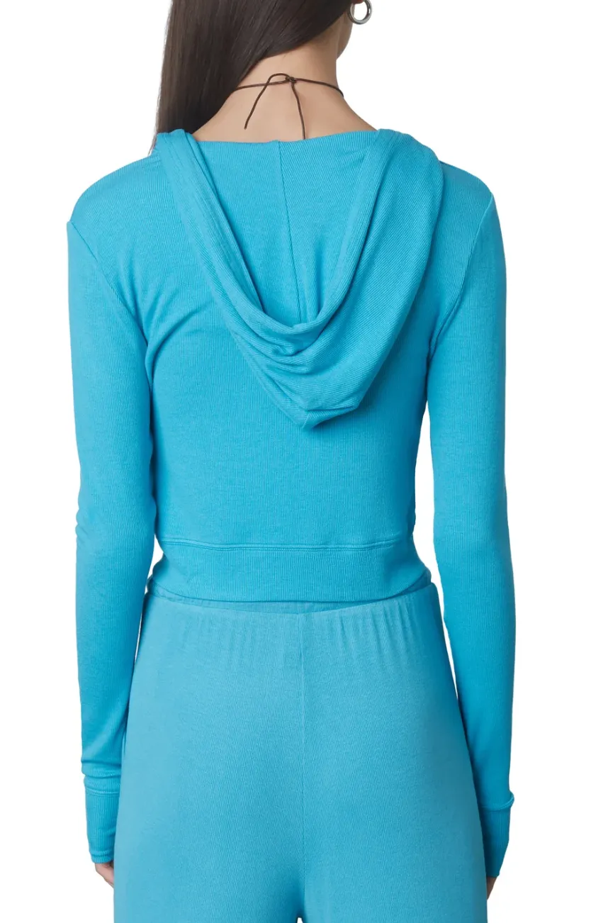 Ribbed Zip Up Hoodie