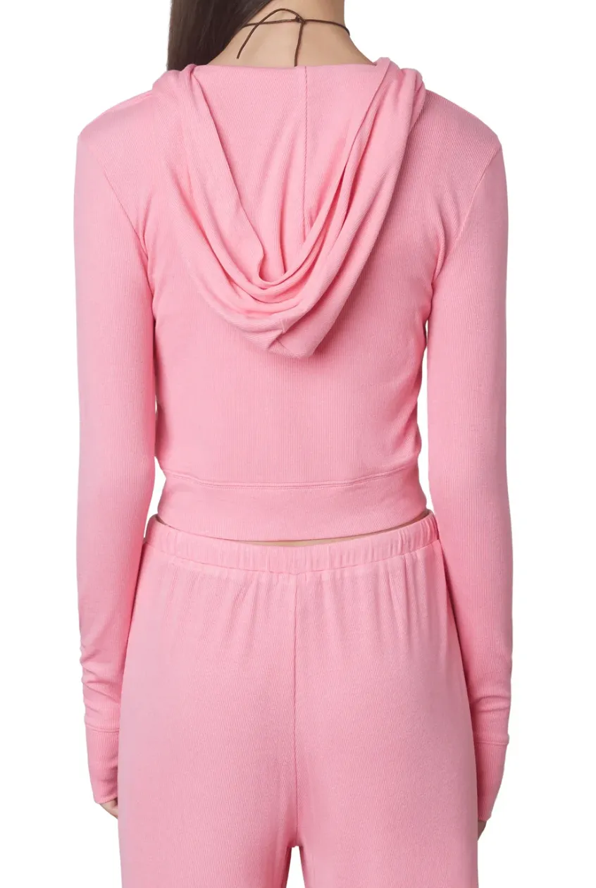 Ribbed Zip Up Hoodie