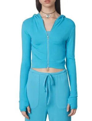 Ribbed Zip Up Hoodie