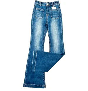 Risen- Hi Rise Flare Front Pocket Jeans