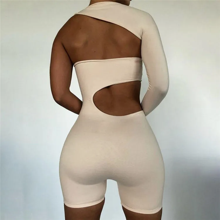 Risk Factor One-Sleeve Cutout Romper