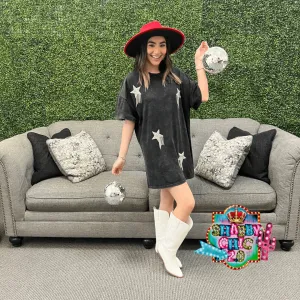 Rodeo Time Tee Dress - Black