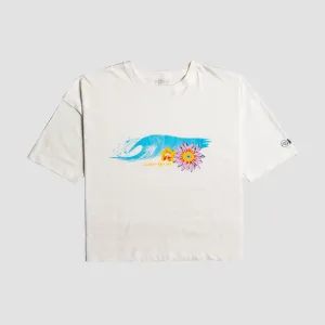Roxy G-Land Oversized T-Shirt Snow White - Womens