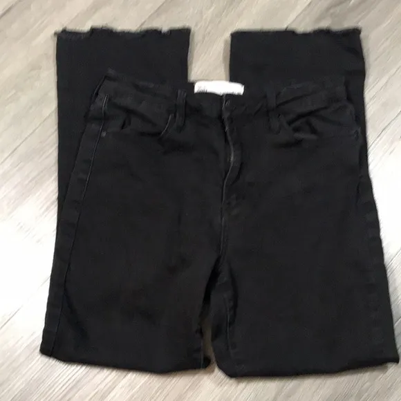 RSQ Sydney Crop Flare Frayed Hem Jeans size 9/29