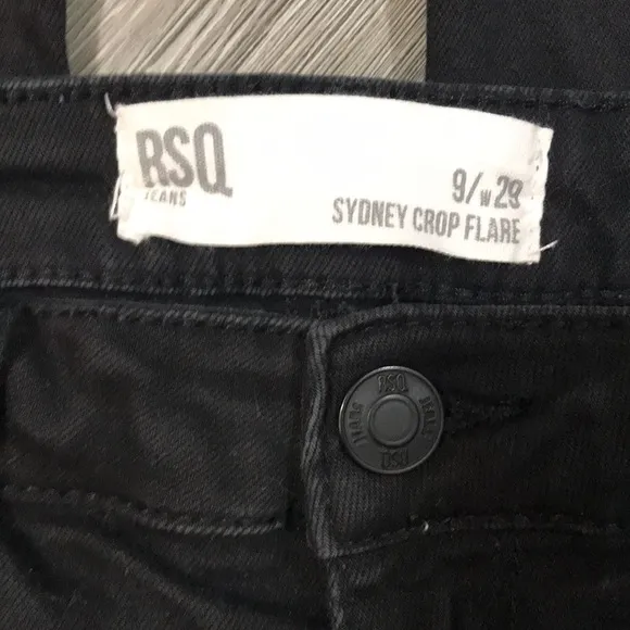 RSQ Sydney Crop Flare Frayed Hem Jeans size 9/29