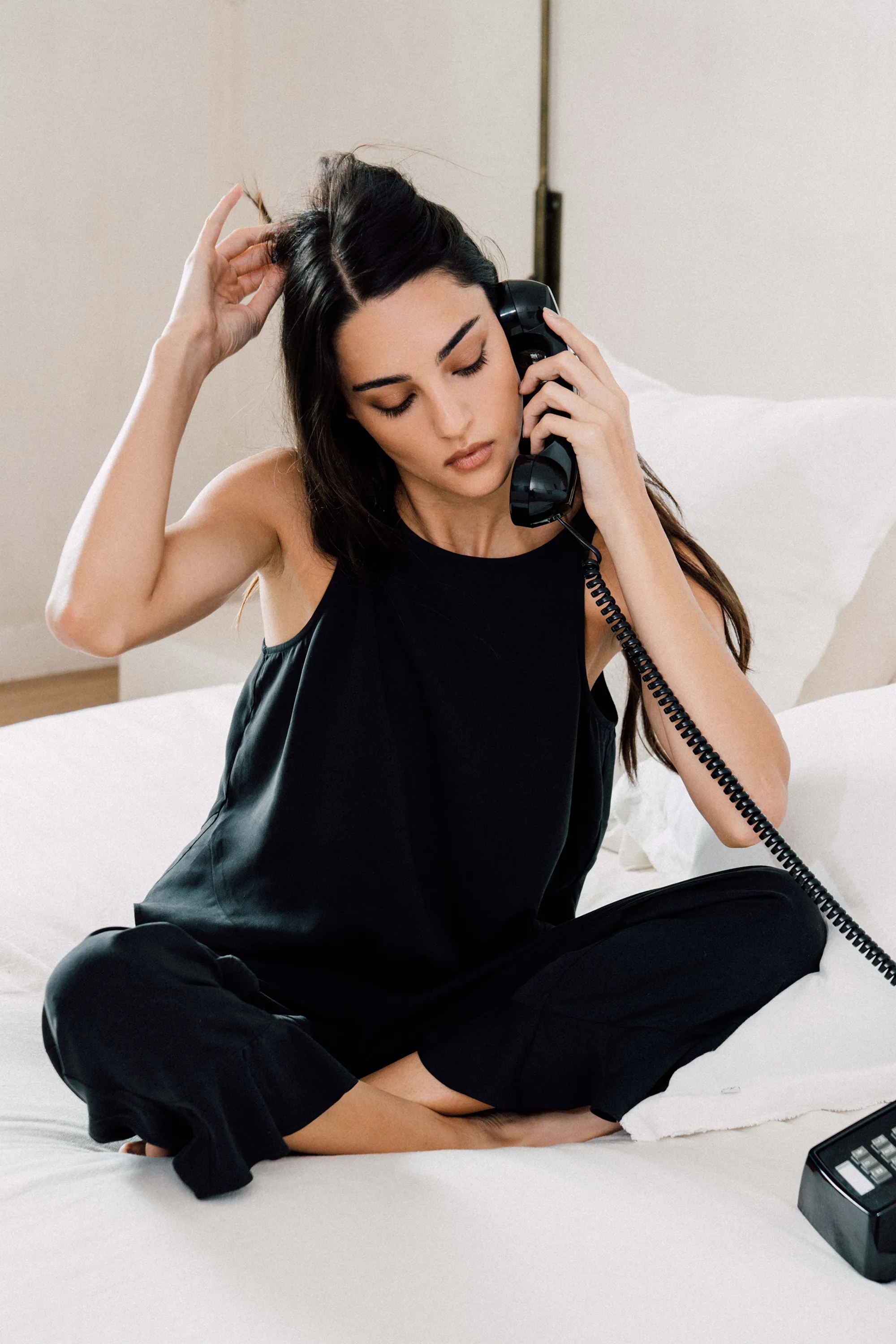 Ruffle Pant Set - Black Night