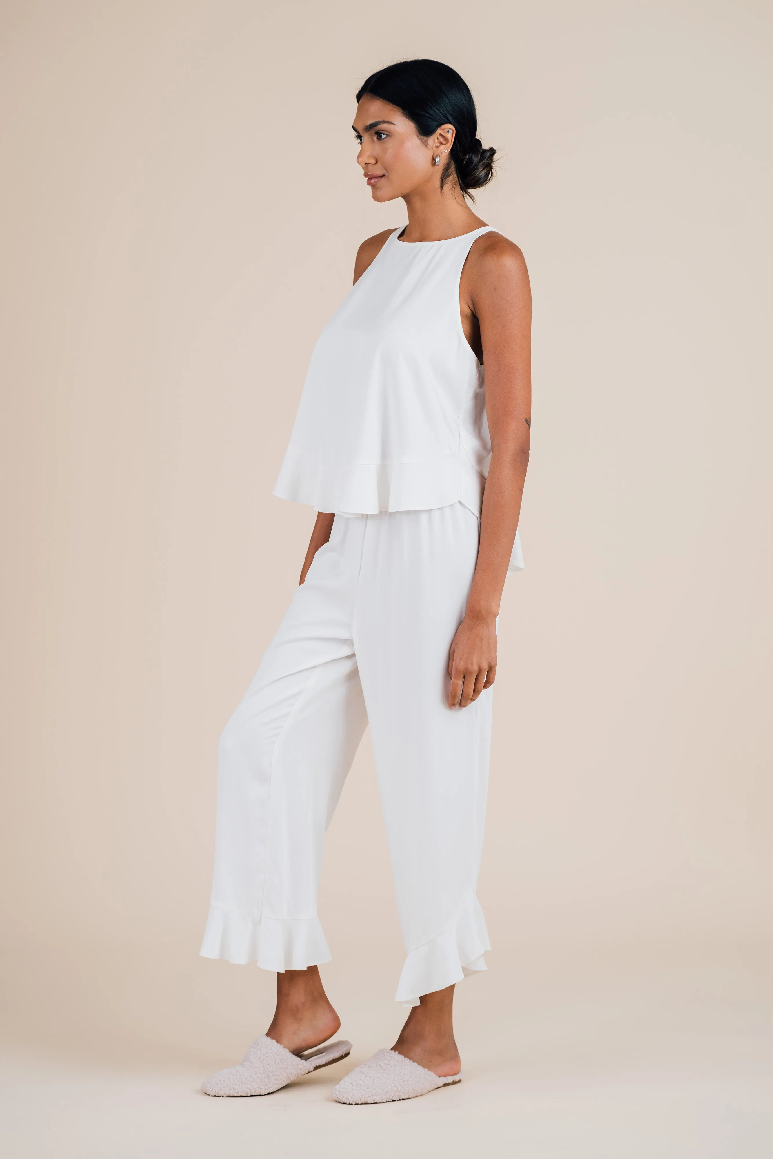 Ruffle Pant Set - Cloud
