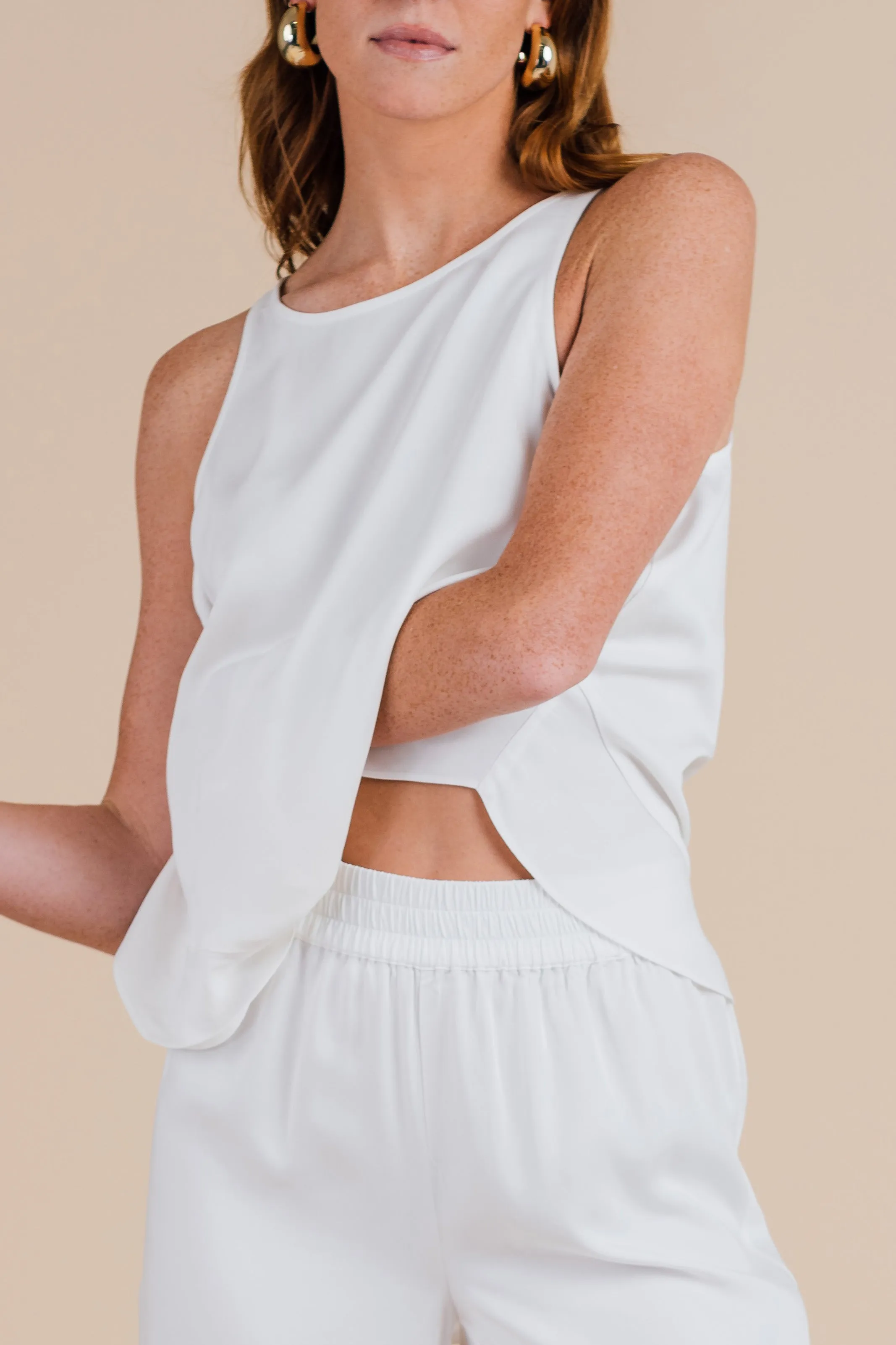 Ruffle Pant Set - Cloud