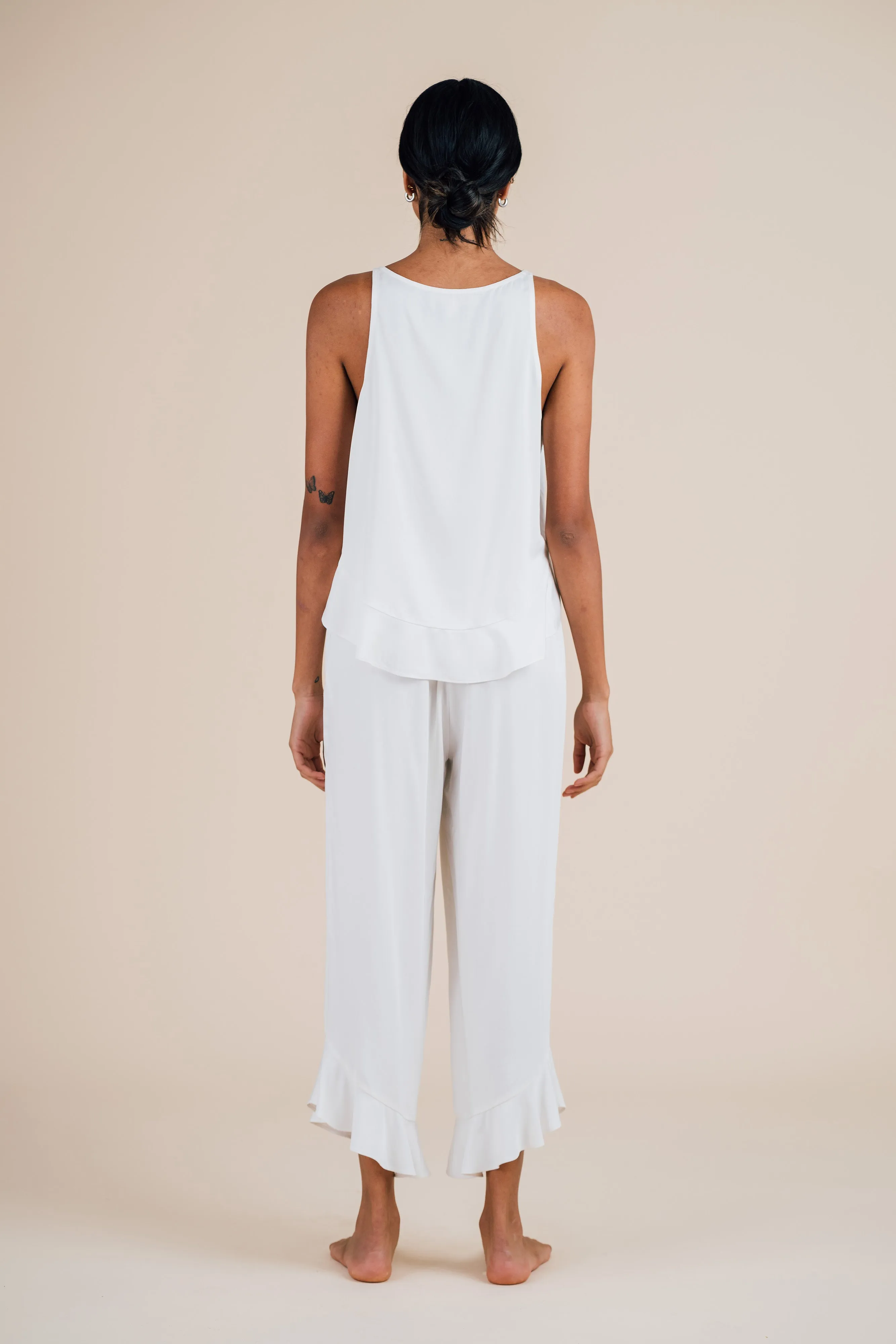 Ruffle Pant Set - Cloud