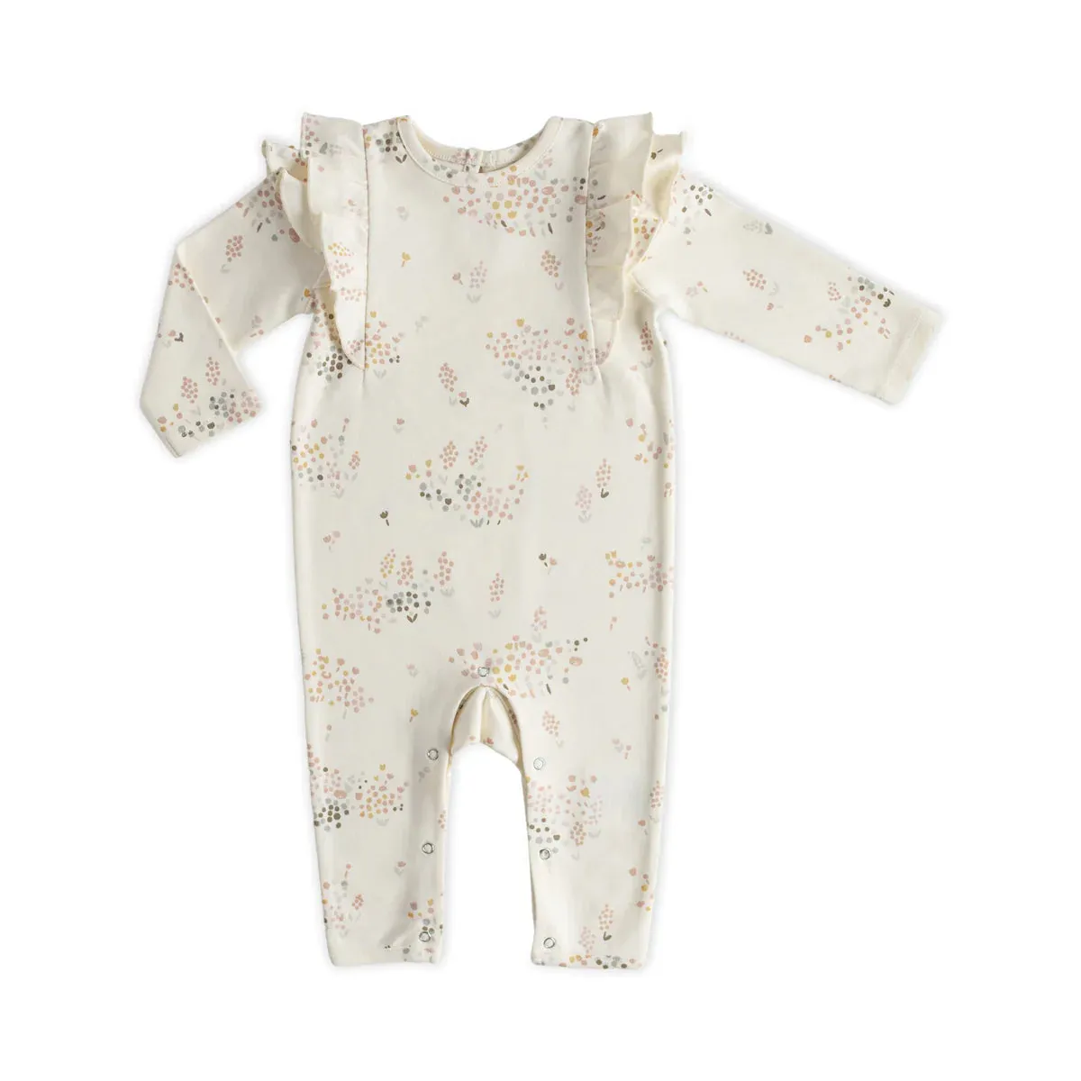Ruffle Romper || Stripes Away Peony