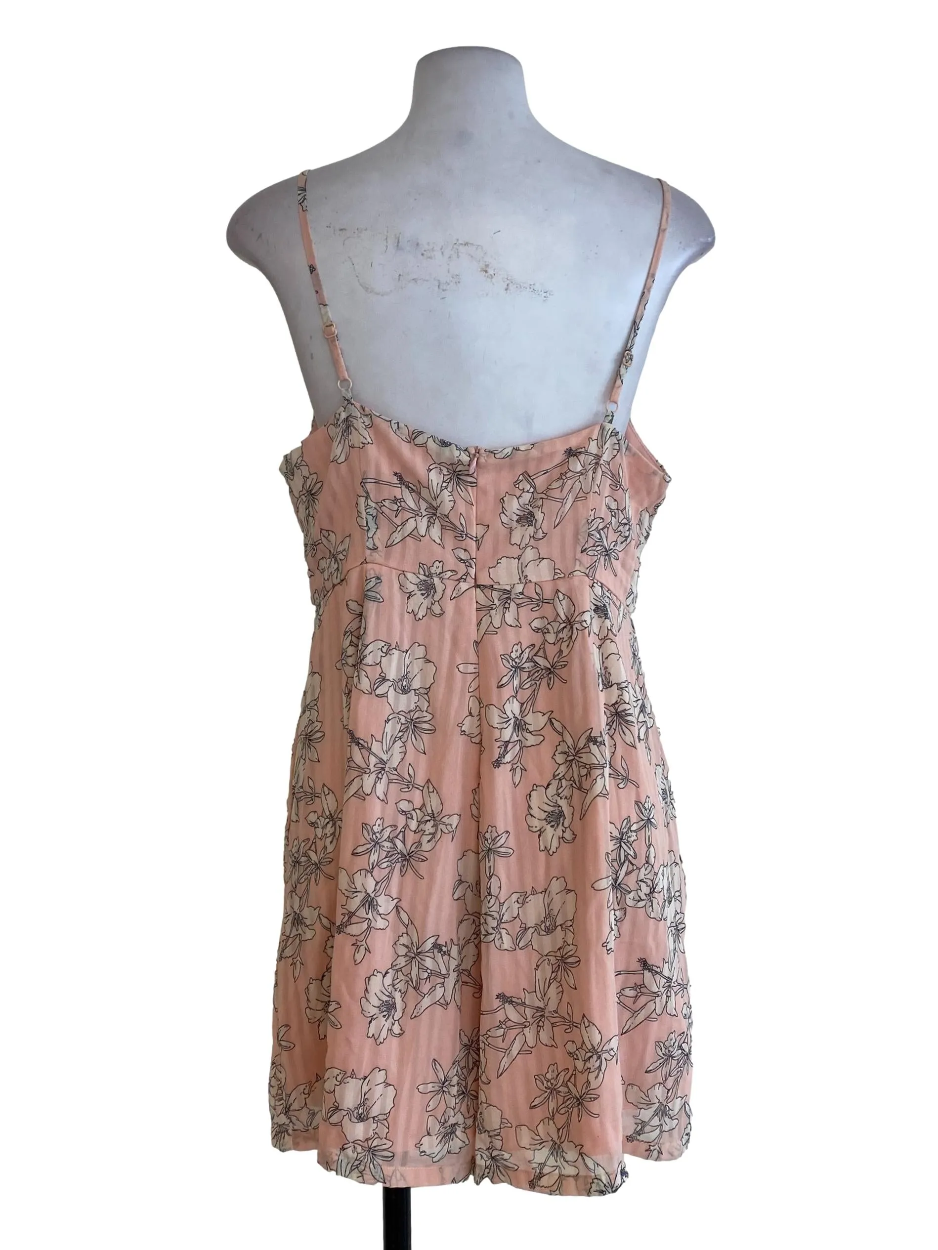 Salmon Floral Romper