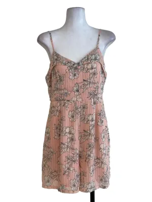 Salmon Floral Romper
