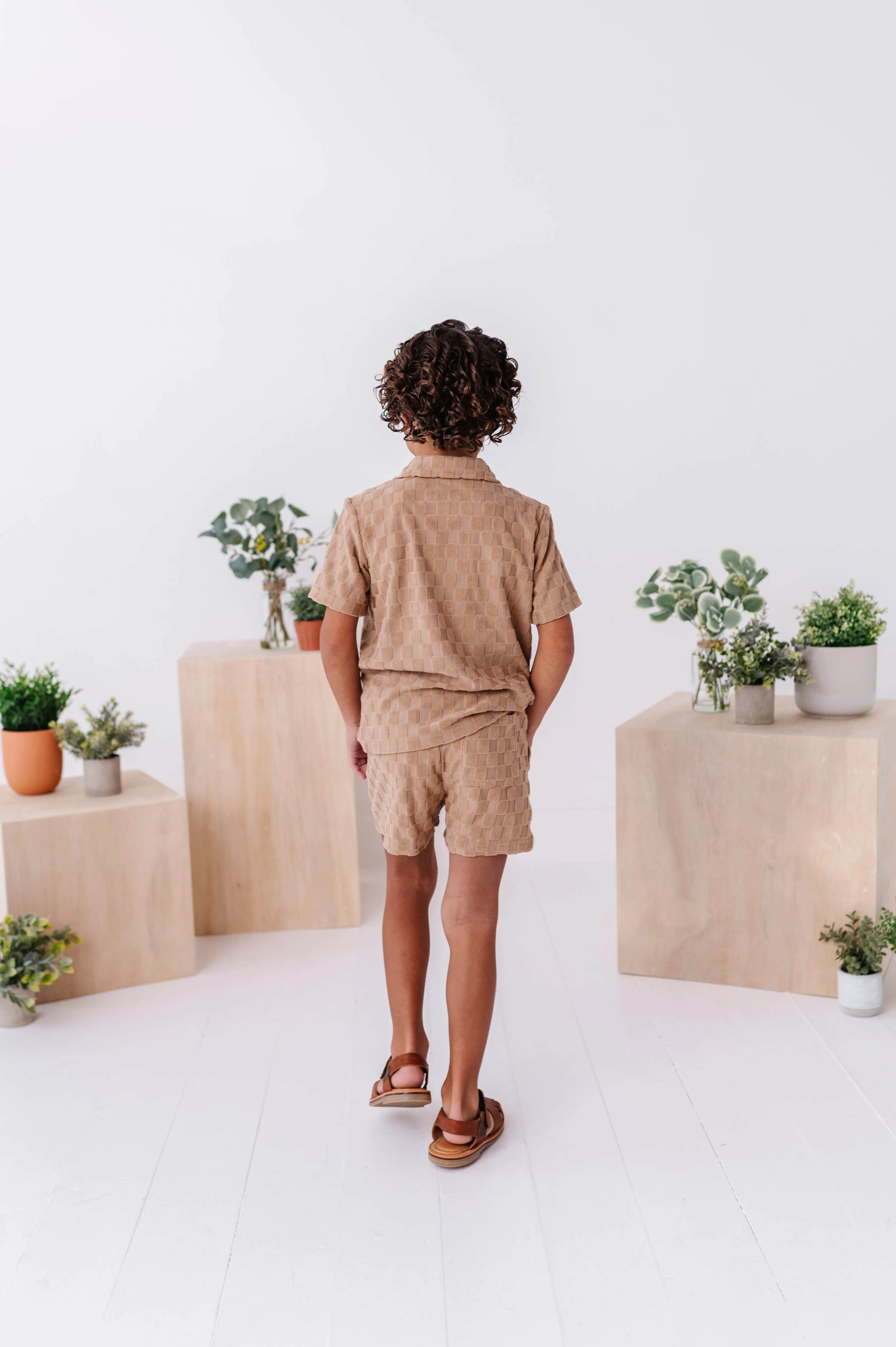 Sand Check Terry | Boys Set