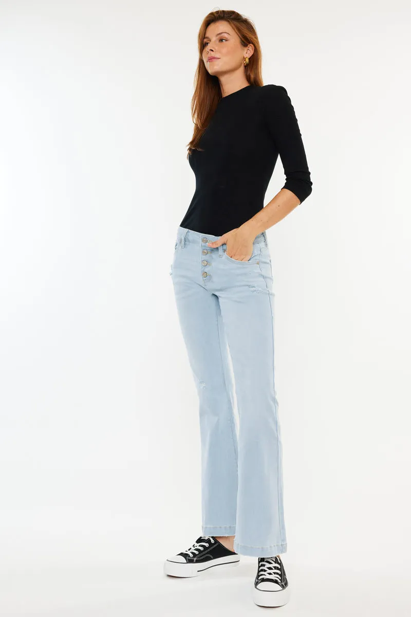 Saylor Mid Rise Flare Jeans (Petite)