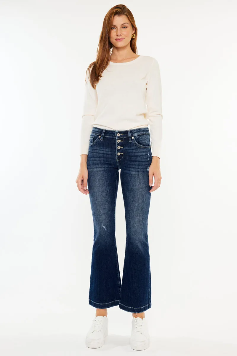 Saylor Mid Rise Flare Jeans (Petite)