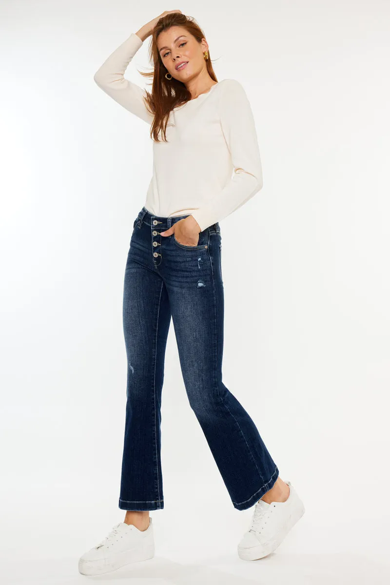 Saylor Mid Rise Flare Jeans (Petite)