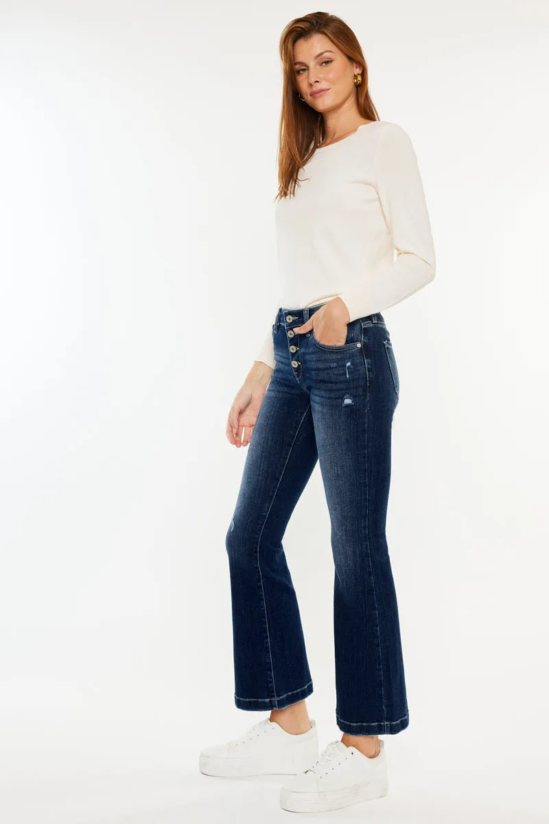 Saylor Mid Rise Flare Jeans (Petite)